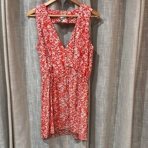 Parker Red and White Backless Dress